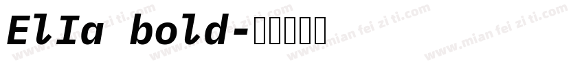 ElIa bold字体转换